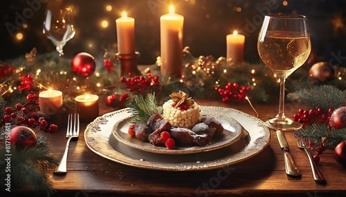 christmas table setting