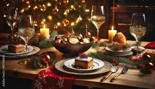 christmas table setting