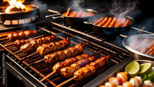 scenic view of Barbeque-cooked food in a restaurant