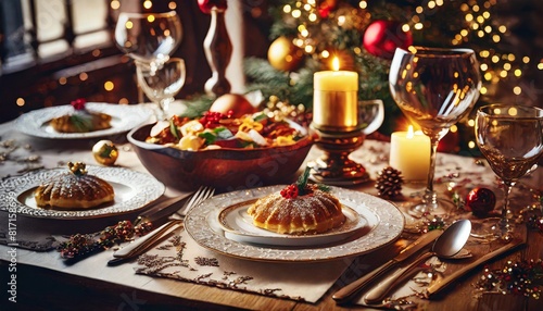 christmas table setting