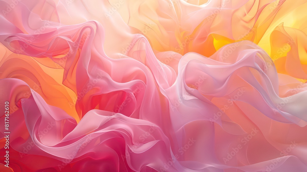 wallpaper of pink and yellow waves with gradient smooth colorful curves ...