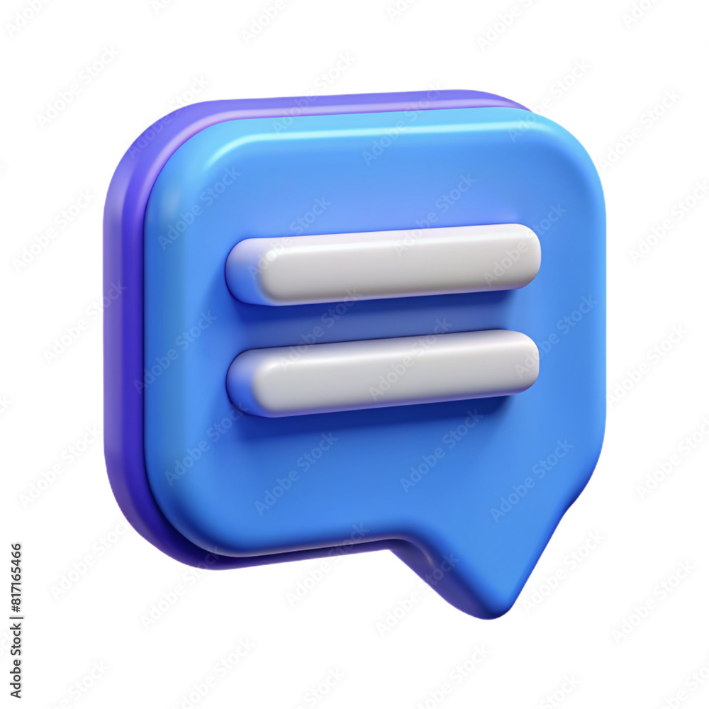 3d rendering of message icon on white background 3d rendering of message icon on white background