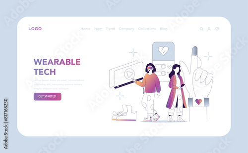 Wearable Technology concept. Flat vector illustration.