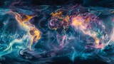Create an image depicting the global interconnectedness of weather systems