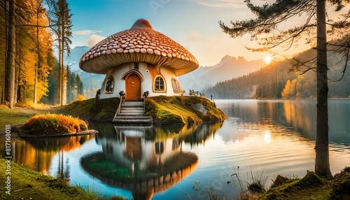 landscape with mushroom