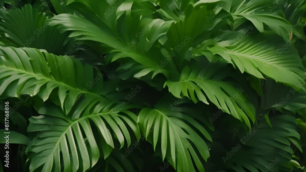 Close Up of a Palm Tree With Green Leaves Generative AI Close Up of a Palm Tree With Green Leaves Generative AI