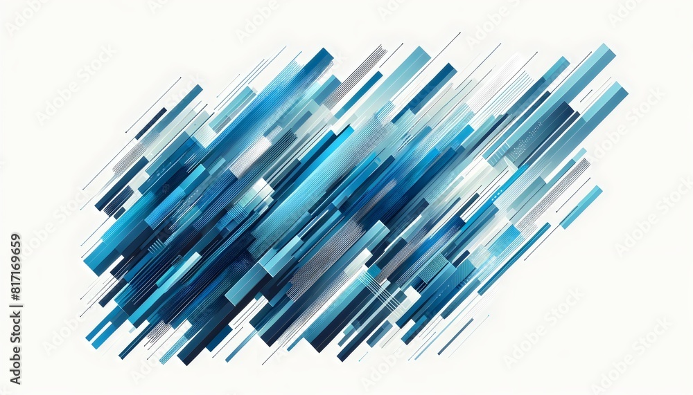 a dynamic abstract composition of blue and white geometric lines and shapes, arranged in a fluid, motion-inspired pattern a dynamic abstract composition of blue and white geometric lines and shapes, arranged in a fluid, motion-inspired pattern