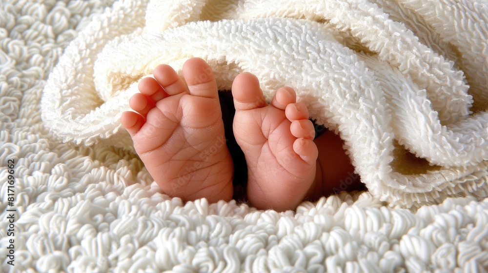 Tiny Toes Peeking Out Beneath White Cover Tiny Toes Peeking Out Beneath White Cover