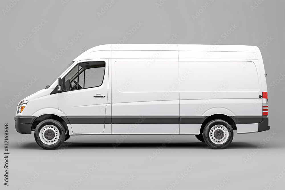 White van mockup for branding and marketing