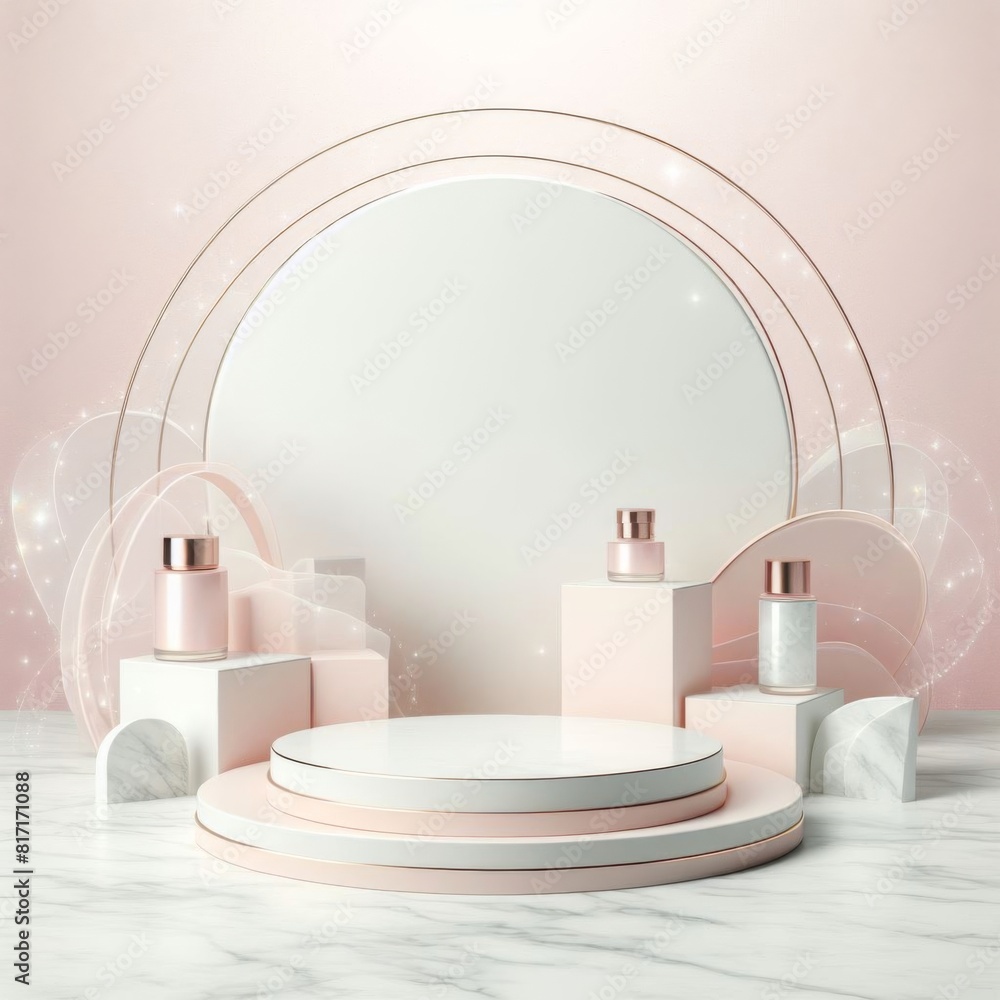 Background podium product display 3D stand platform white marble stone. Product podium background stage cosmetic pastel shadow pedestal mockup render empty beauty floor minimal studio abstract Background podium product display 3D stand platform white marble stone. Product podium background stage cosmetic pastel shadow pedestal mockup render empty beauty floor minimal studio abstract