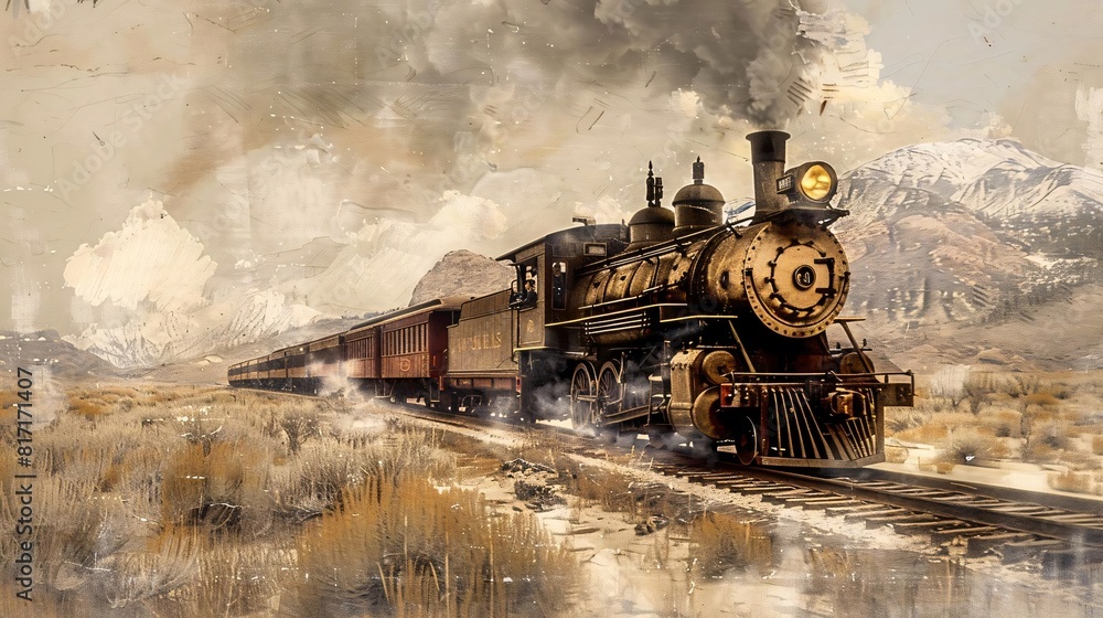 Historical recreation of the first transcontinental railroad with steam trains Historical recreation of the first transcontinental railroad with steam trains