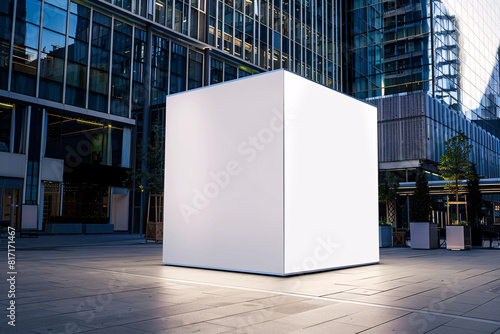 Advertisement light box mockup for branding and marketing photo