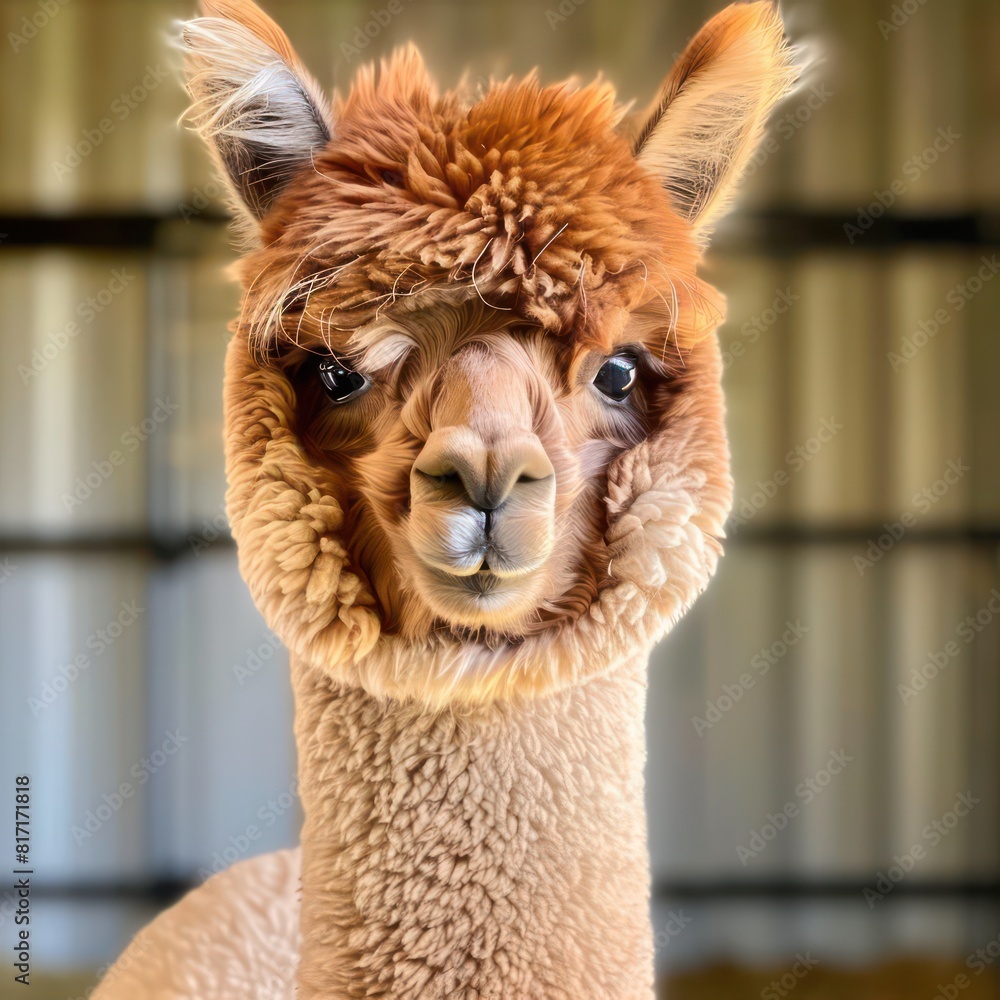 alpaca image on a natural scenery
