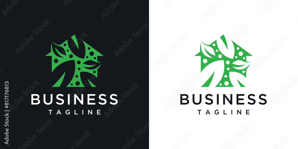 Green house nature logo design, leaf concept at home. inspirationAbstract leaf house logo Green house nature logo design, leaf concept at home. inspirationAbstract leaf house logo