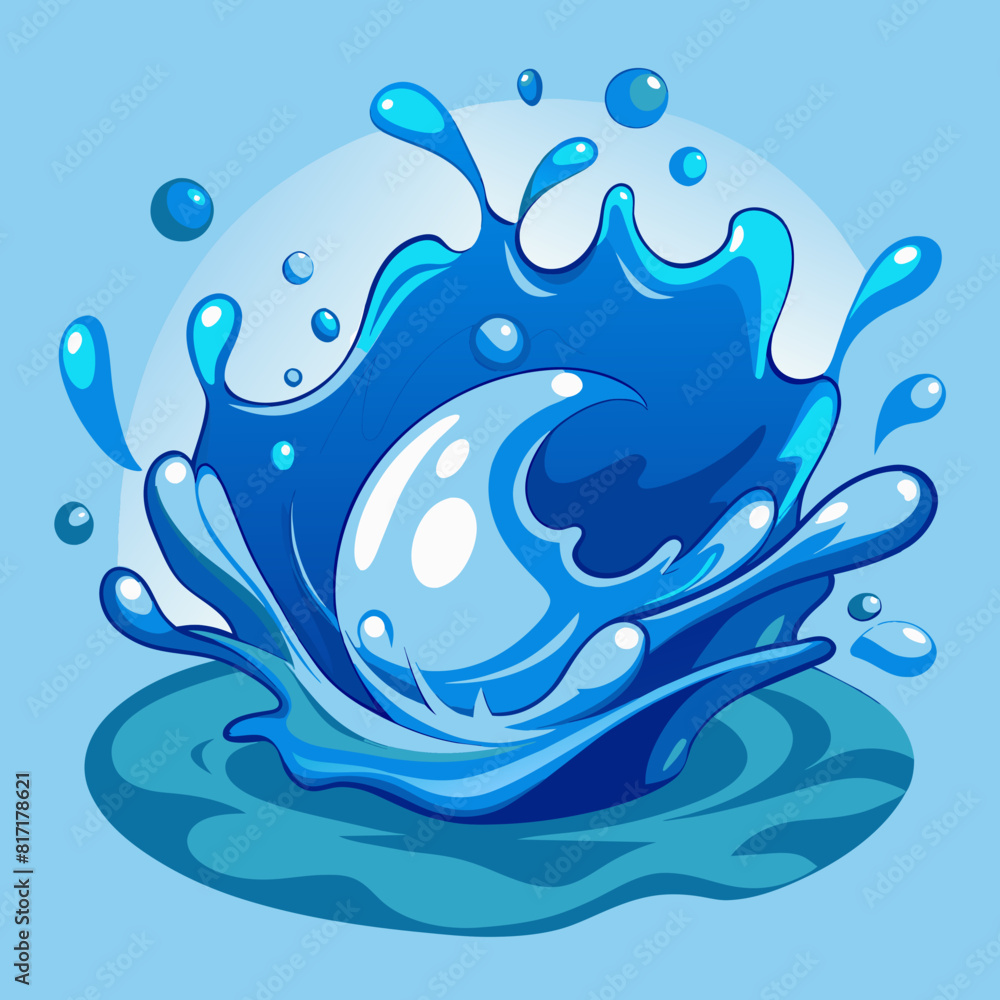 Freshwater splash vector illustration Freshwater splash vector illustration