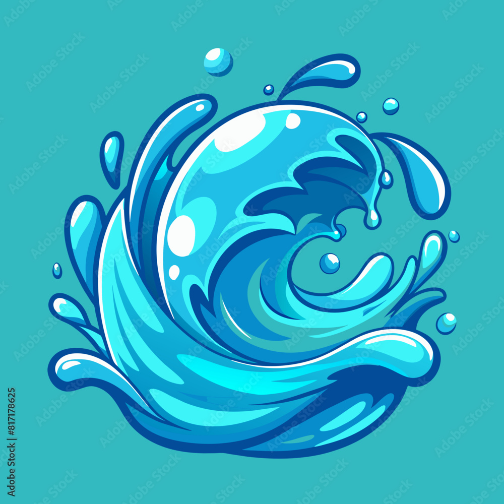 Freshwater splash vector illustration Freshwater splash vector illustration