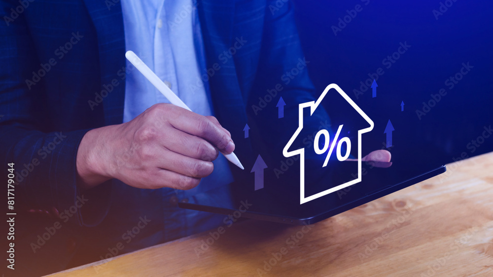 Φωτογραφία Real estate property investment concept, Asset management, Interest rates, inflation, loan mortgage, increase tax