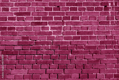 Pink brick wall texture and pattern.