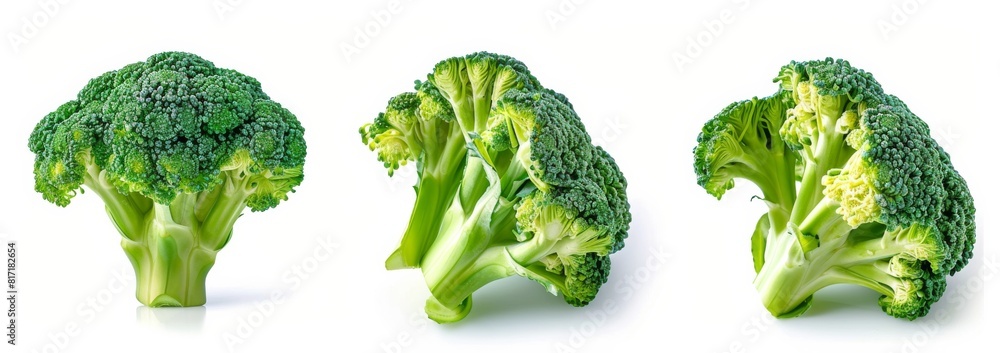 broccoli set isolated on white background broccoli set isolated on white background