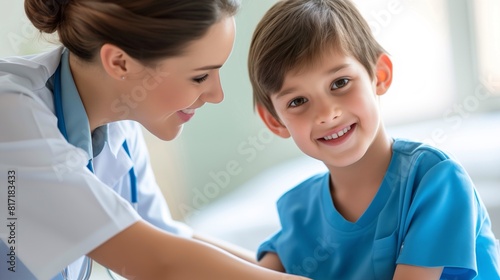 nurse attentively tends to a child's needs, ensuring comfort and well-being while fostering a caring and supportive healthcare environment.