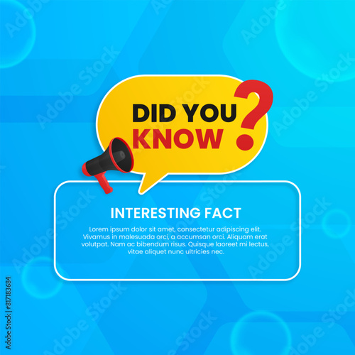Did you know marketing background for social and interesting fact