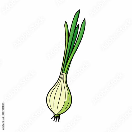 green onion cartoon