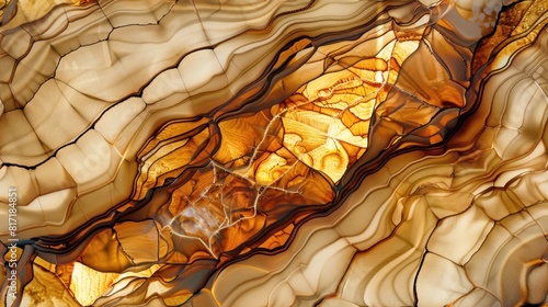 This image showcases a close-up of a beautifully patterned, multicolored agate stone with intricate details