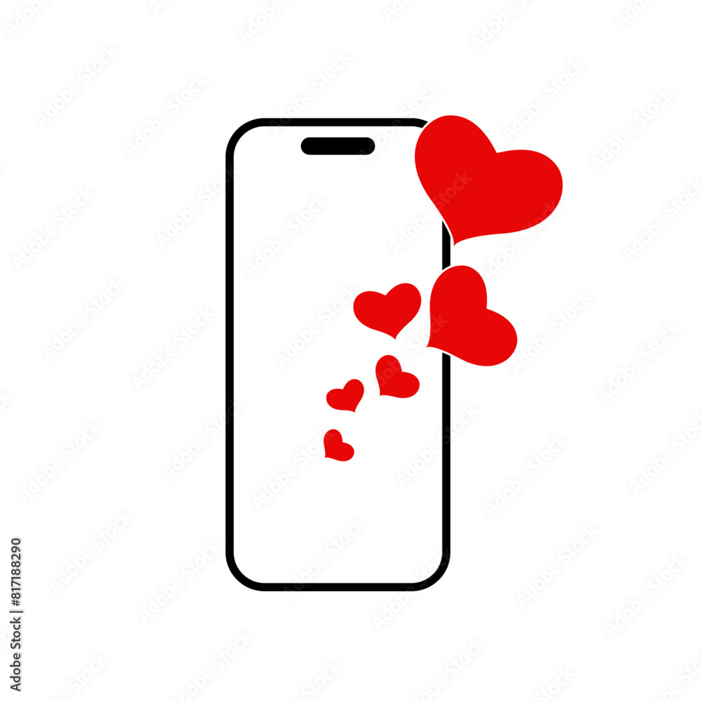 hearts coming from mobile hearts coming from mobile