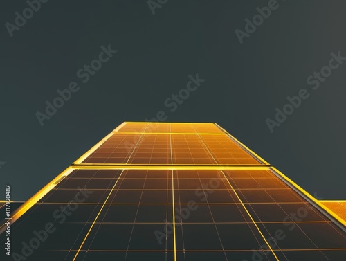Panneaux solaires modernes capturant la lumière du soleil photo