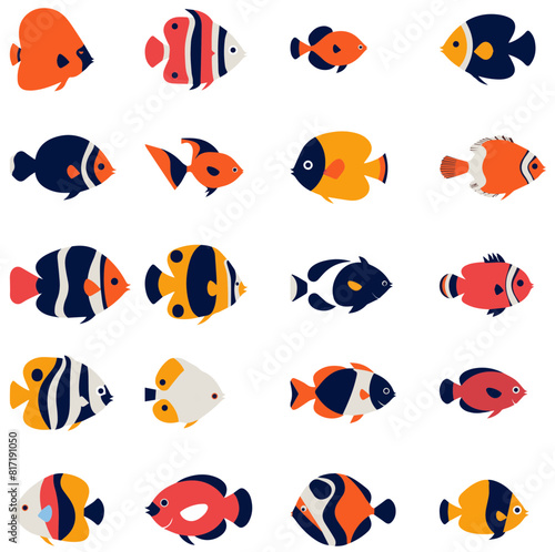 set of fish icon