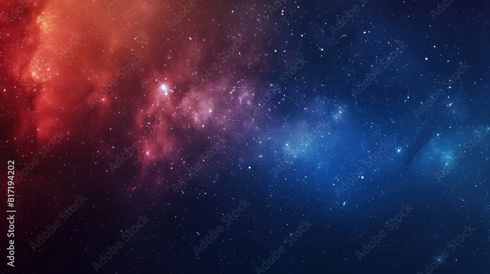 Obraz premium Bright futuristic sky with clouds and stars - abstract computer generated illustration. Digital art - fractal. Astrology, esoteric or astronomy concept. For desktop wallpaper, banners, posters.