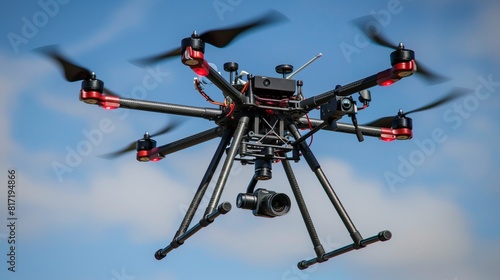 Drones capture aerial views for surveillance or photography, offering unique perspectives. © klss777