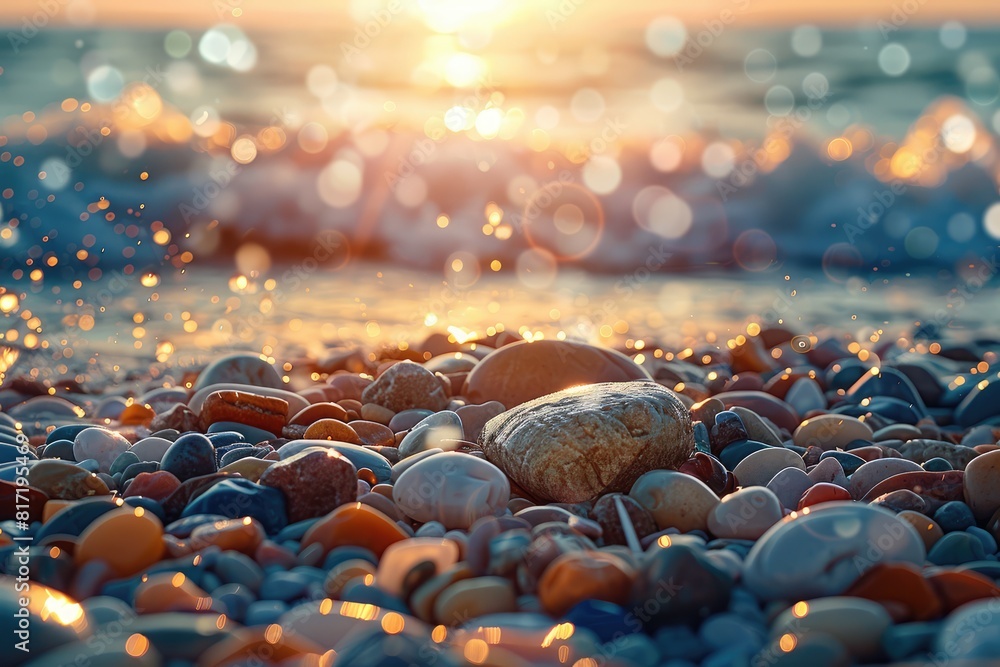Fototapeta premium Pebble Beach Seascape