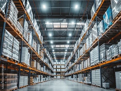 industry manufacturing warehouse storage shelf and boxs