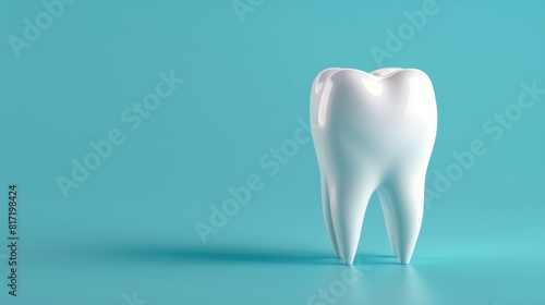 tooth on a blue background design illustration, dental health