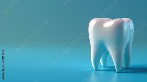 tooth on a blue background design illustration, dental health