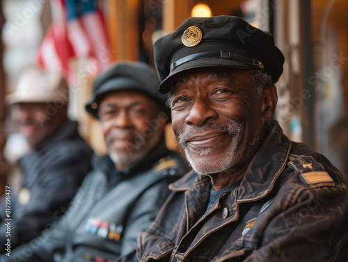 African American Veterans Gathering at Street Cafe