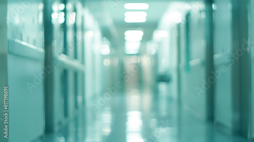 Hospital corridor blurred view