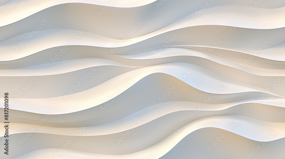 a seamless pattern depicting waves of light and shadow in pristine white, ideal for use as a decorative panel on walls. SEAMLESS PATTERN a seamless pattern depicting waves of light and shadow in pristine white, ideal for use as a decorative panel on walls. SEAMLESS PATTERN