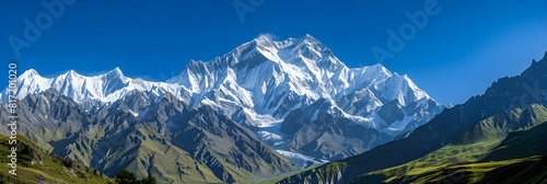 Unveiling Nature's Majesty: A Transcendent View of Snow-Capped Mountain Peaks