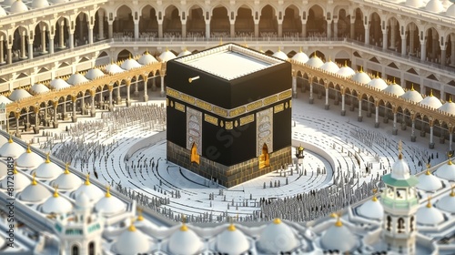 Holy Kaaba in Mecca, Saudi Arabia. photo