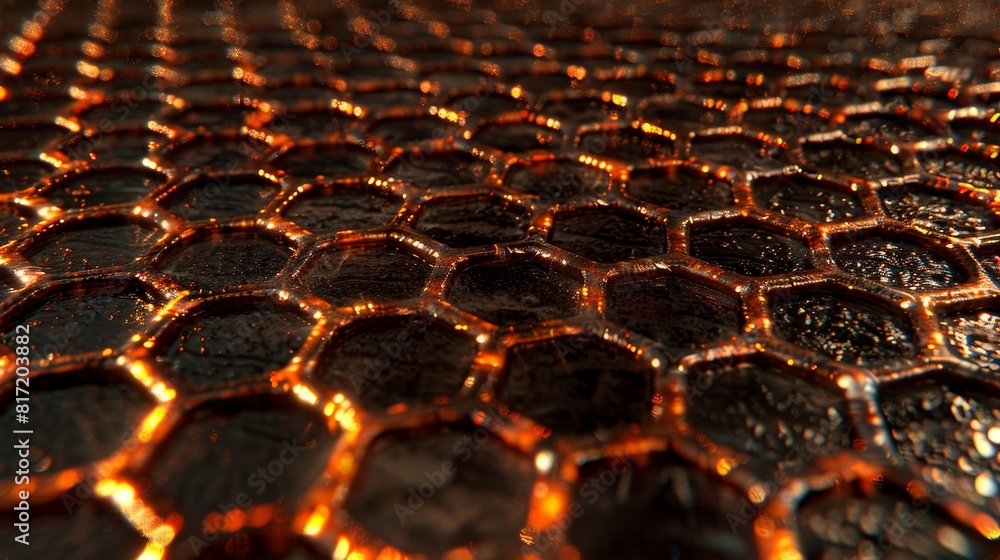 Obraz premium Abstract 3d honeycomb design with ample copy space for versatile usage and creativity