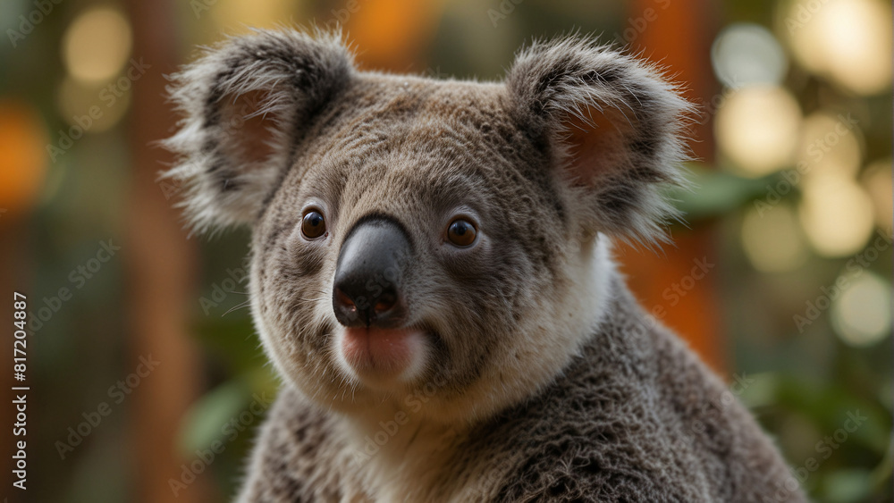 Naklejka premium a cute and beautiful koala, macro