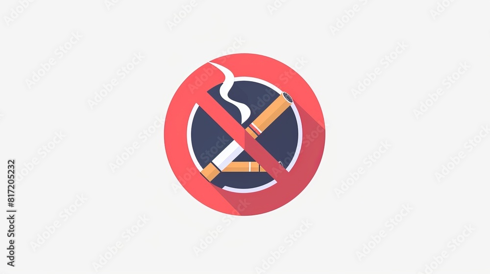 An illustration of a no-smoking and no-vaping sign, featuring cigarette, vape, and smoke symbols enclosed in a prohibition circle, isolated on a white background. An illustration of a no-smoking and no-vaping sign, featuring cigarette, vape, and smoke symbols enclosed in a prohibition circle, isolated on a white background.