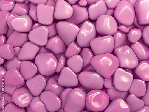Glossy Pink Pebbles Background Texture