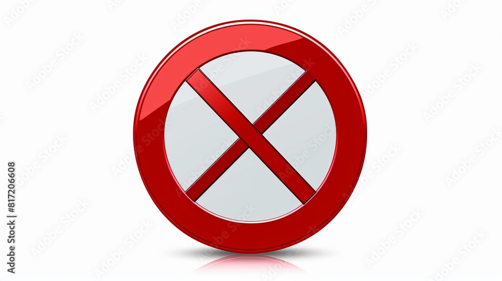 An isolated prohibition symbol, presented as a prohibition icon on a white background. An isolated prohibition symbol, presented as a prohibition icon on a white background.