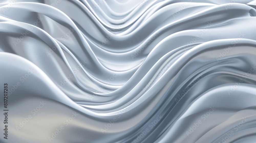 Obraz premium A silver fabric with a wave pattern