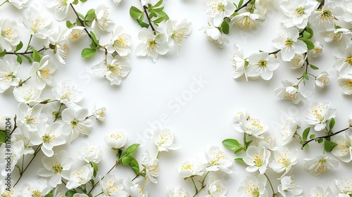 Whimsical Cherry Blossom Arrangement on White Wall © Volodymyr Skurtul