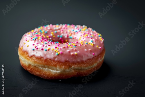 Tasty and tender donut bites on dark surroundings