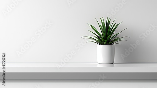 Serene Indoor Setting with Potted Plant